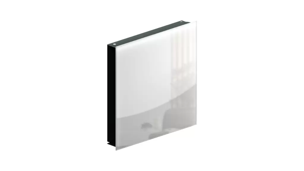 Cassetta armadietto portachiavi in vetro magnetico bianca 30x30 cm