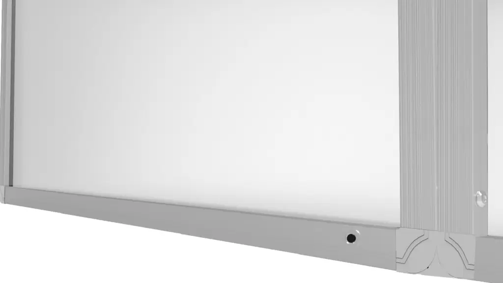 Bacheca portavvisi magnetica bianca 120x120cm anta e struttura in alluminio