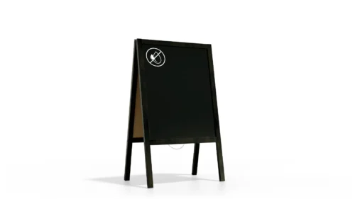 ALLboards Lavagna Nera da Gesso con Cavalletto bifacciale 100x60cm COLORE NERO