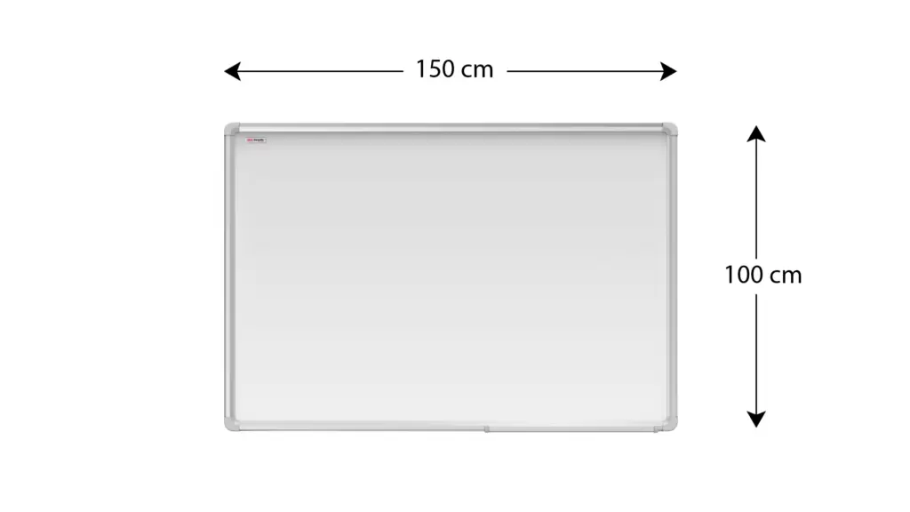 Lavagna magnetica bianca smaltata (cornice in alluminio anodizzato EXPO) 150x100 cm
