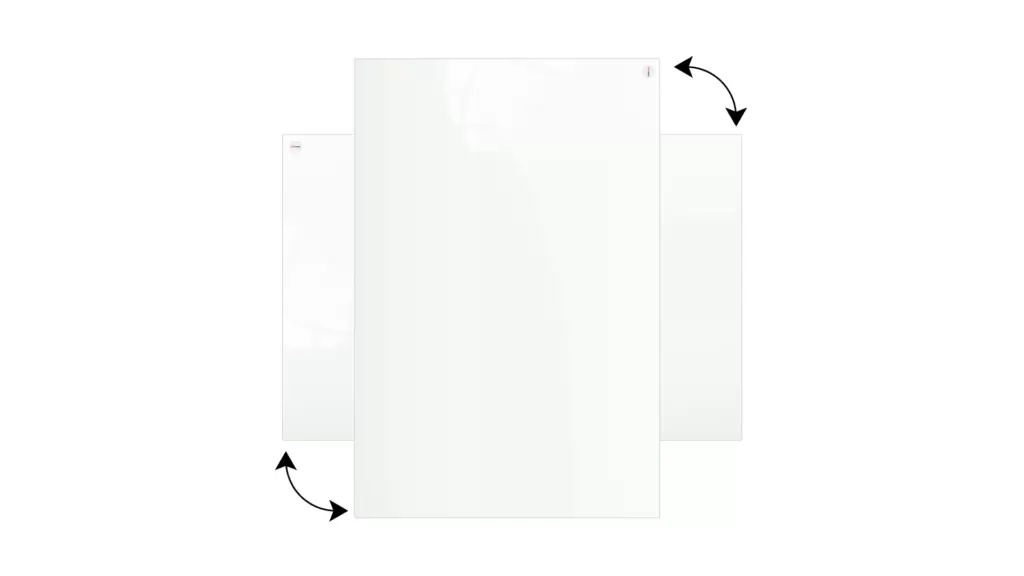 Lavagna in vetro bianca magnetica 90x60 cm CLASSIC