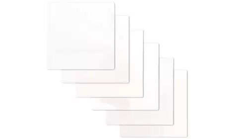 Foglietti adesivi elettrostatici scrivibili - set BIANCO (5 colori) riutilizzabili