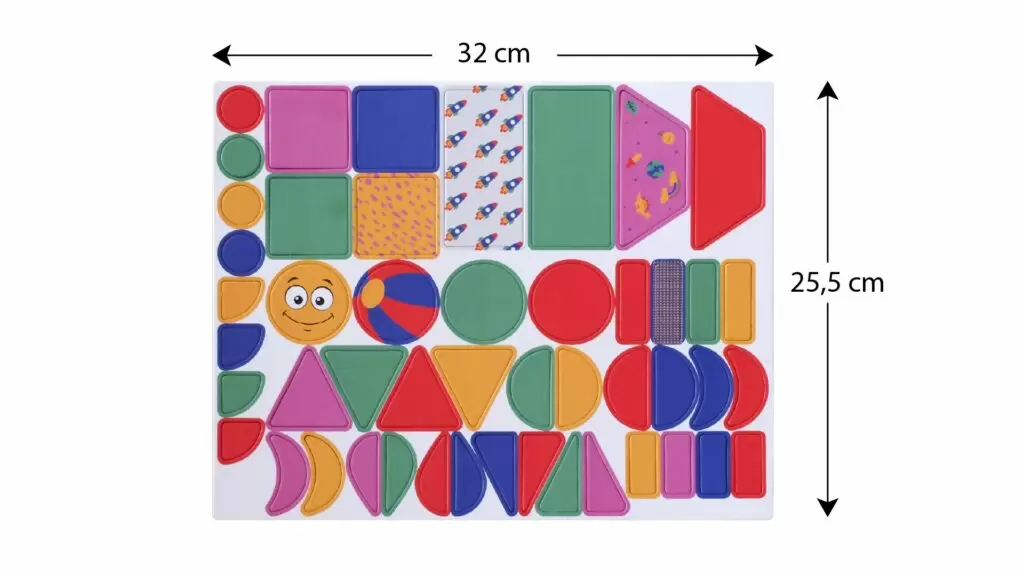Set di magneti educativi forme per bambini colori classici 48 elementi
