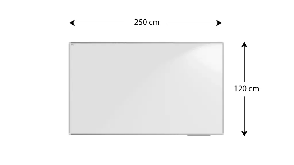 Lavagna magnetica bianca cancellabile a secco (cornice in alluminio EXPO) 250x120cm