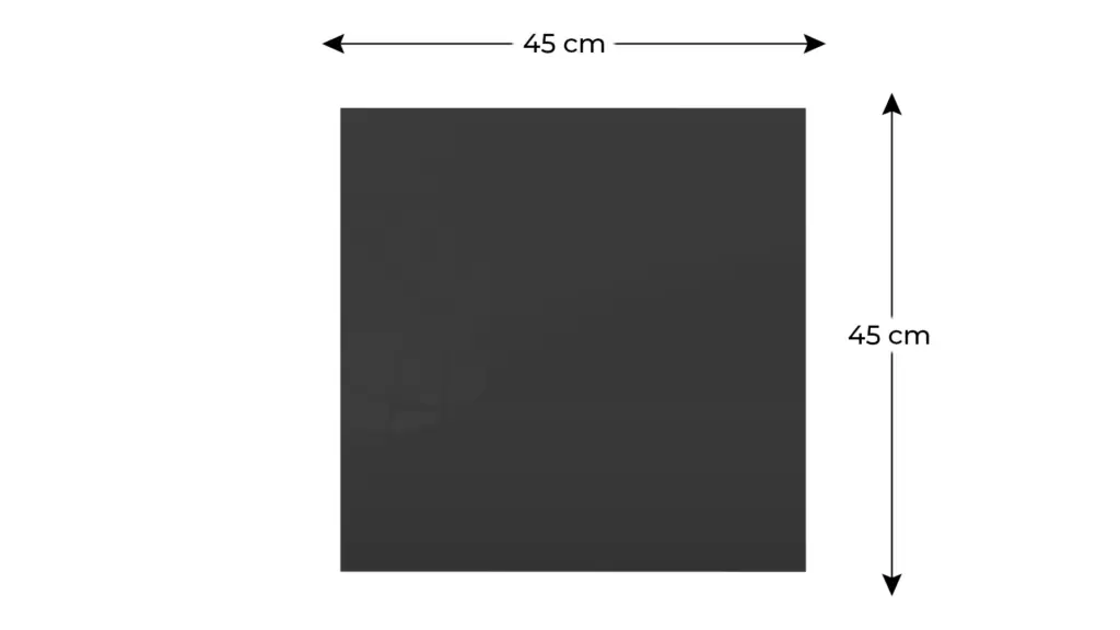 Lavagna in vetro grigia scura magnetica 45x45 cm - senza cornice, per calamite al neodimio