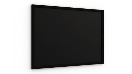 Lavagna nera da gesso 70x50 cm con cornice nero in legno ECO
