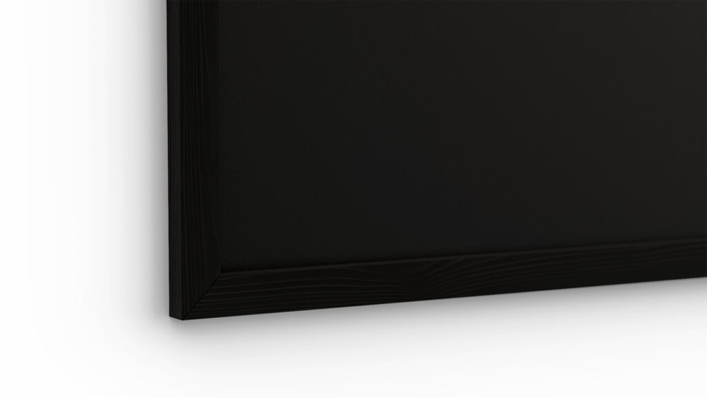 Lavagna nera da gesso 90x60 cm con cornice nero in legno ECO