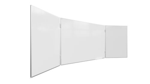 Lavagna magnetica SMALTATA cancellabile a secco bianca "trittico" 100x170 // 340 cm