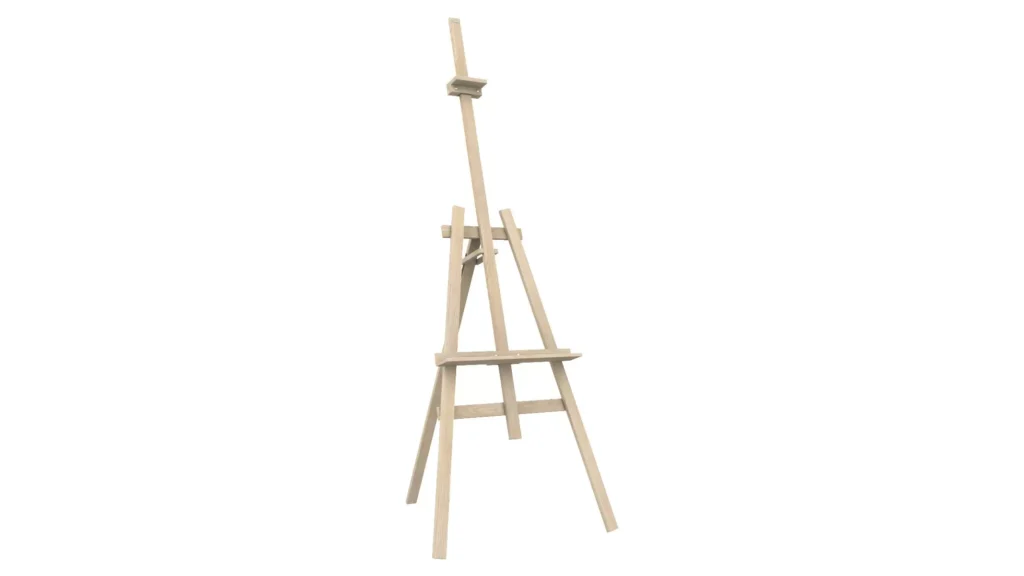 Cavalletto treppiede regolabile 145cm in legno – per pittura – disegno - lavagne