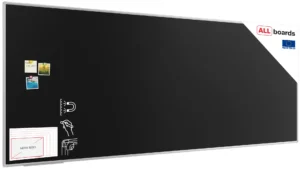 Lavagna magnetica da gesso nera 300×120 cm cornice EXPO