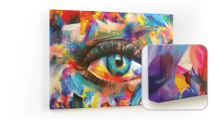 Lavagna magnetica CANVASboards 90x60cm - Occhio e Arcobaleno