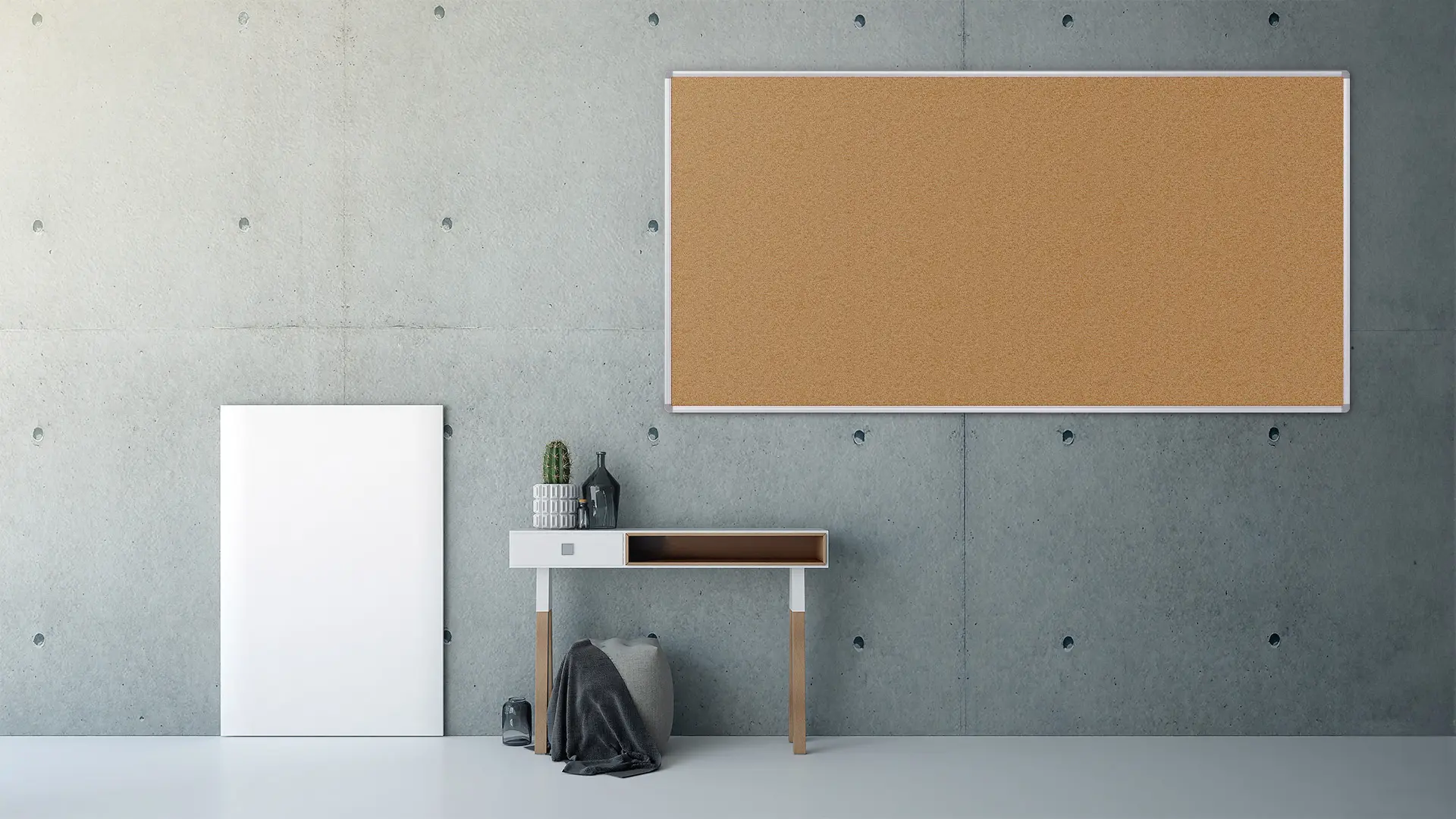 Bacheca in sughero (cornice in alluminio) 200x100 cm - immagine 4
