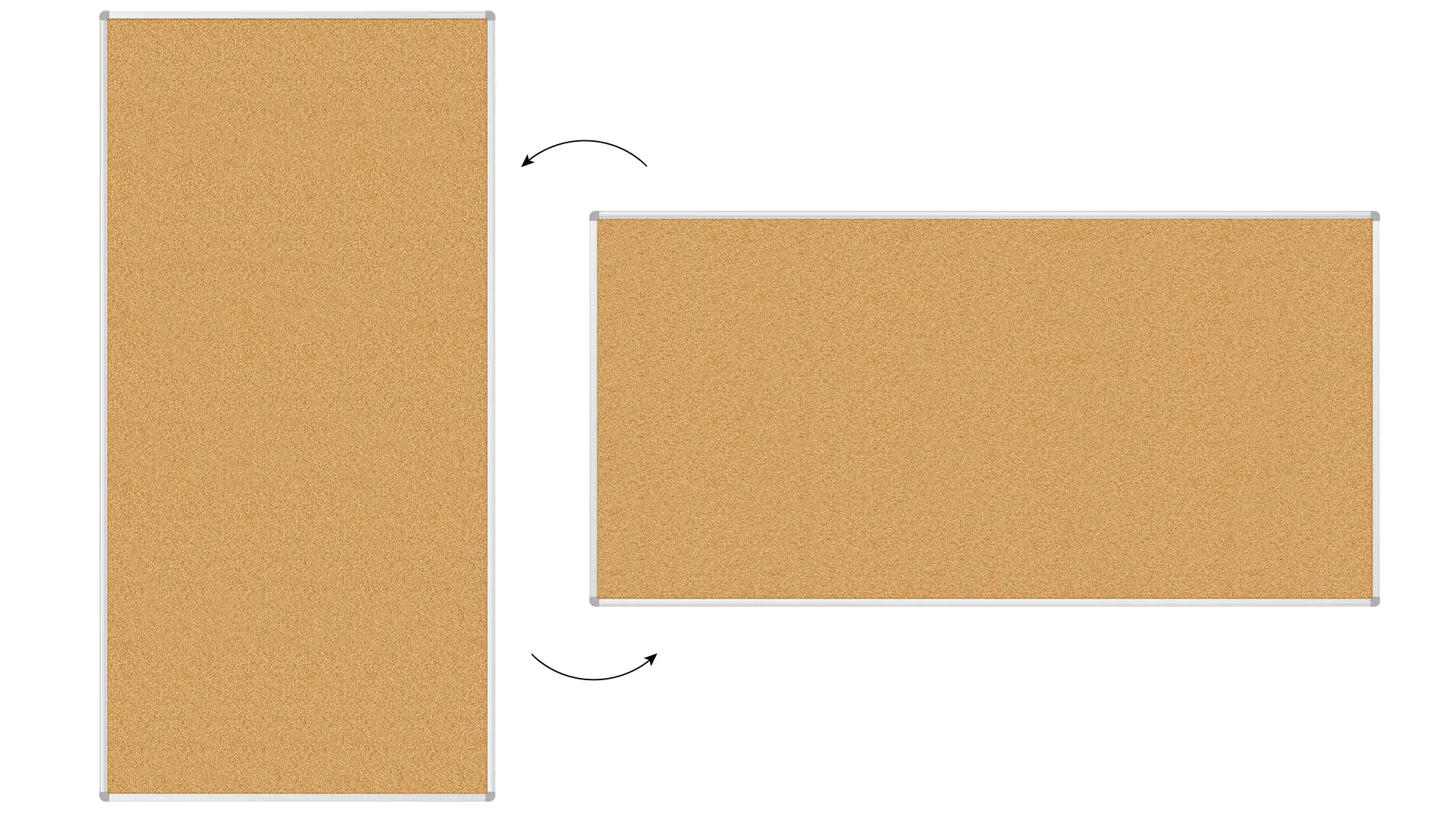 Bacheca in sughero (cornice in alluminio) 200x100 cm - immagine 5