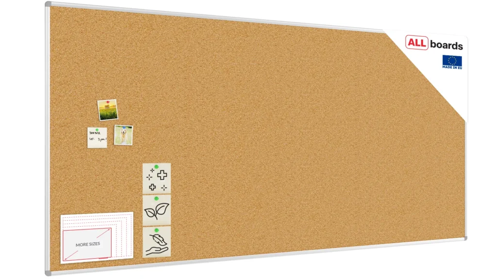 Bacheca in sughero (cornice in alluminio) 250x120 cm
