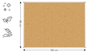 Bacheca in sughero (cornice in alluminio) 120x90 cm
