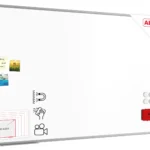 Lavagna magnetica bianca smaltata (cornice in alluminio anodizzato EXPO) 180x100 cm