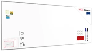 Lavagna magnetica bianca smaltata (cornice in alluminio anodizzato EXPO) 300x120 cm