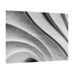 Tagliere Coprifornelli in Vetro Universale PIETRA BIANCA ONDE GEOMETRICHE 30x40cm Protezione per Piani Cottura, Piano di Lavoro, in Vetro Temperato, Decorazione Cucina