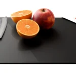 Tagliere in Vetro Universale NERO 30x40cm Protezione per Piani Cottura, Piano di Lavoro, in Vetro Temperato, Decorazione Cucina