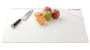 Tagliere in Vetro Universale BIANCO 52x60cm Protezione per Piani Cottura, Piano di Lavoro, in Vetro Temperato