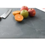 Tagliere in Vetro Universale MARMO ANTRACITE 52x60cm Protezione per Piani Cottura, Piano di Lavoro, in Vetro Temperato