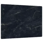 Tagliere Coprifornelli in Vetro Universale MARMO NERO 52x60cm Protezione per Piani Cottura, Piano di Lavoro, in Vetro Temperato