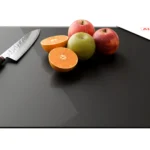 Tagliere in Vetro Universale NERO 52x60cm Protezione per Piani Cottura, Piano di Lavoro, in Vetro Temperato