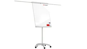 Lavagna a fogli mobili magnetica mobile su ruote con bracci estendibili 100x70 cm