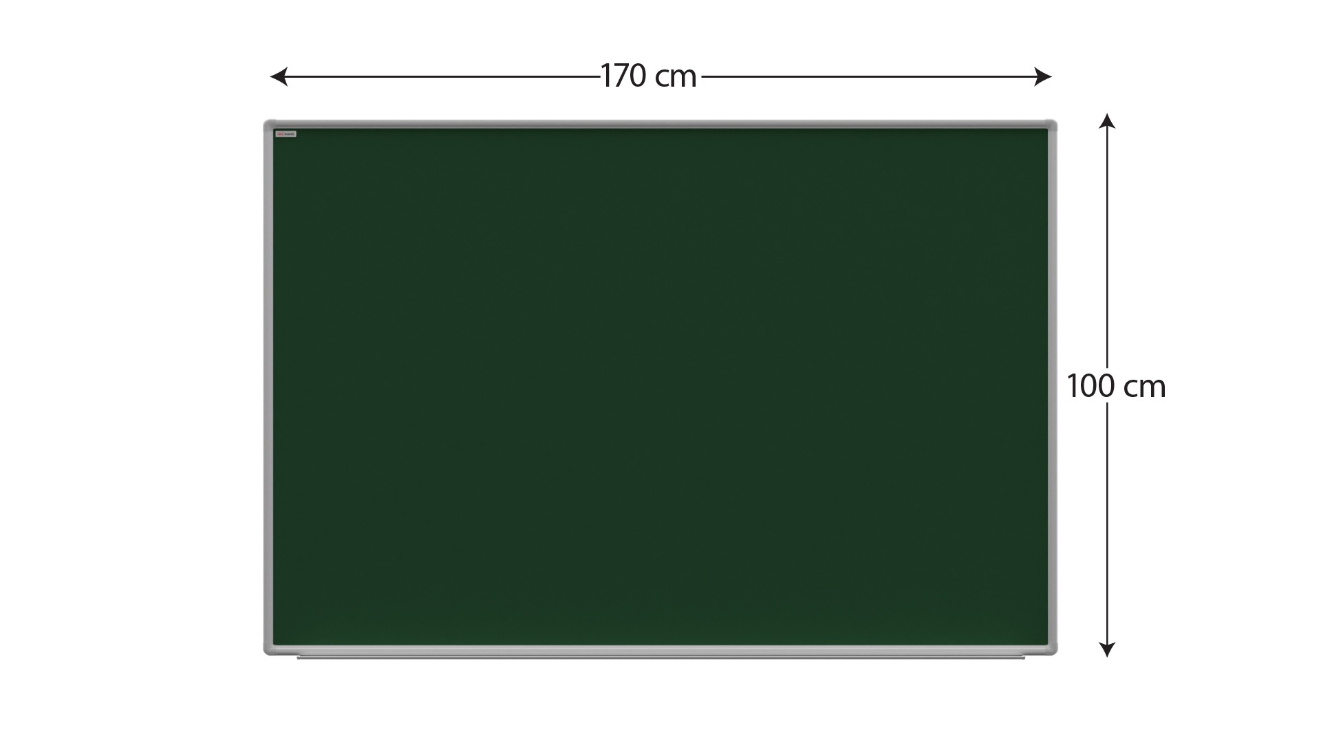 Lavagna MAGNETICA verde da gesso in cornice in alluminio 170x100 cm - immagine 4
