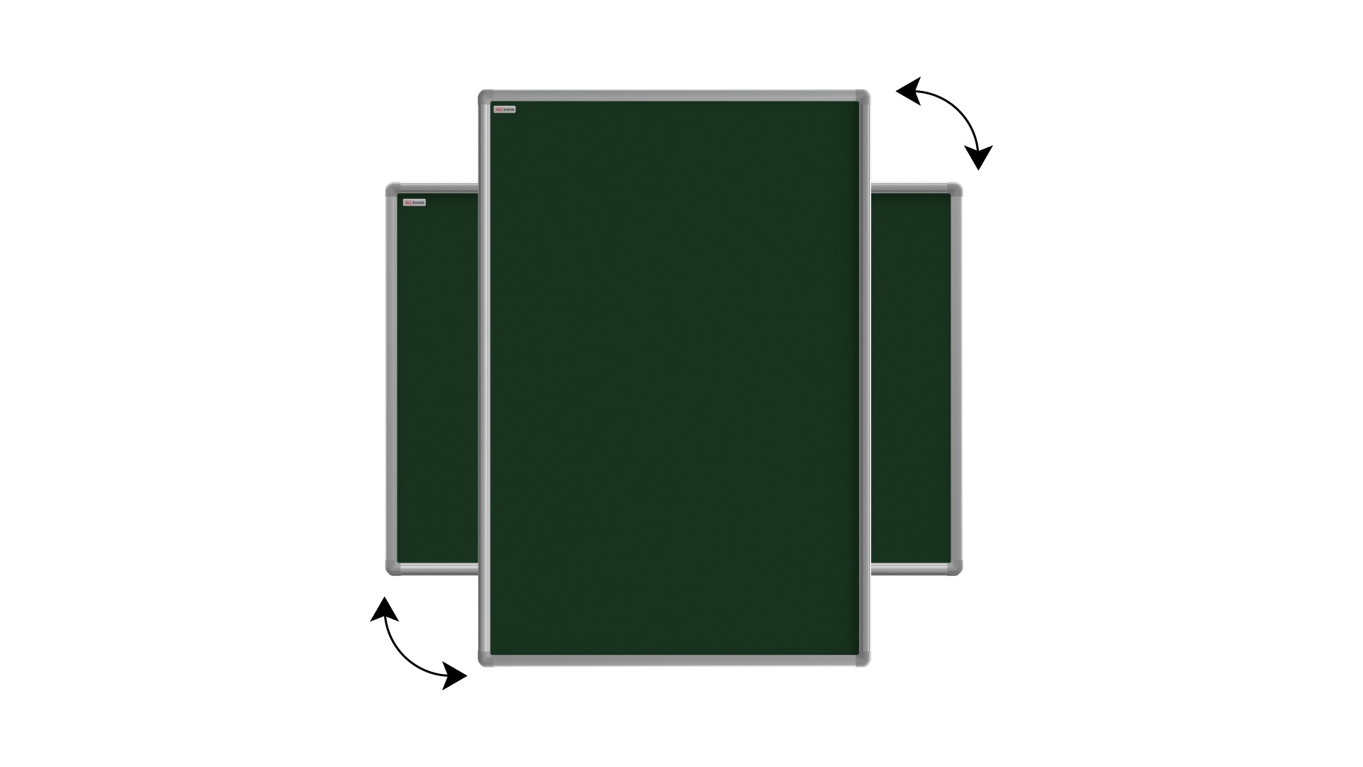 Lavagna MAGNETICA verde da gesso in cornice in alluminio 170x100 cm - immagine 5