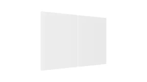 Tagliere in Vetro Universale BIANCO 2 Pezzi, Protezione per Piani Cottura, Piano di Lavoro, in Vetro Temperato, Decorazione Cucina, 52x30cm
