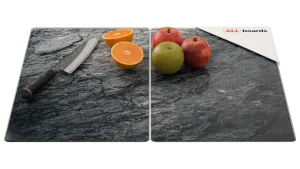 Tagliere in Vetro Universale GRANITO ROCCIA 2 Pezzi, 52x30 cm