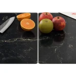 Tagliere in Vetro Universale MARMO NERO 2 Pezzi, 52x30 cm