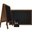 Set “legno laccato” – Lavagna con cavalletto 118x61cm, lavagna per gesso 90x60cm, lavagnette per gesso formato A5 4pz.