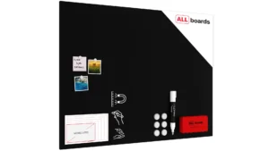 Lavagna magnetica 120×90 cm da GESSO NERA CHALKBOARD Metalboards+ accessori
