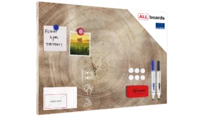 Lavagna magnetica in acciaio ANELLI ALBERO 60x40 cm MetalBoards lastra con stampa adatta per tutti i tipi di calamite + set di accessori GRATIS