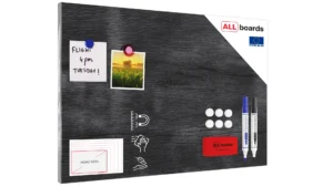 Lavagna magnetica in acciaio LEGNO GRIGIO 60x40cm MetalBoards lastra adatta per tutti i tipi di calamite + set di accessori GRATIS