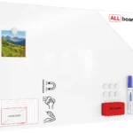 Lavagna magnetica in acciaio BIANCA WHITE 60x40 cm MetalBoards adatta per tutti i tipi di calamite + set di accessori GRATIS
