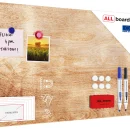 Lavagna magnetica in acciaio LEGNO NATURALE 60x40cm METALboards lastra adatta per tutti i tipi di calamite + set di accessori GRATIS
