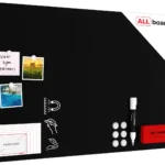 Lavagna magnetica 90×60 cm da GESSO NERA CHALKBOARD Metalboards+ accessori