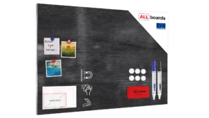 Lavagna magnetica in acciaio LEGNO GRIGIO 90x60cm MetalBoards lastra adatta per tutti i tipi di calamite + set di accessori GRATIS
