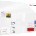 Lavagna magnetica in acciaio BIANCA WHITE 90x60 cm MetalBoards lastra con stampa adatta per tutti i tipi di calamite + set di accessori GRATIS