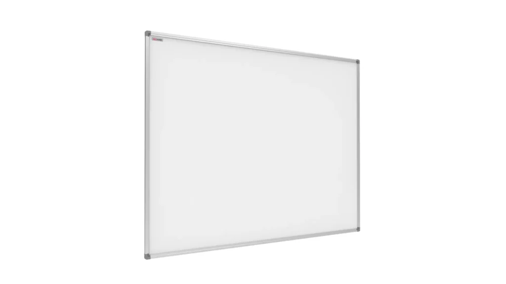 Lavagna magnetica bianca smaltata PER PROIEZIONE P4 300x150cm MEGAboards cancellabile a secco con cornice in alluminio