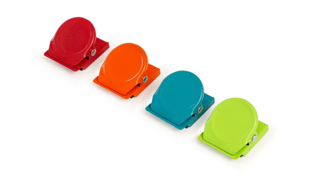 Clip magnetiche colorate - set di 4 clip