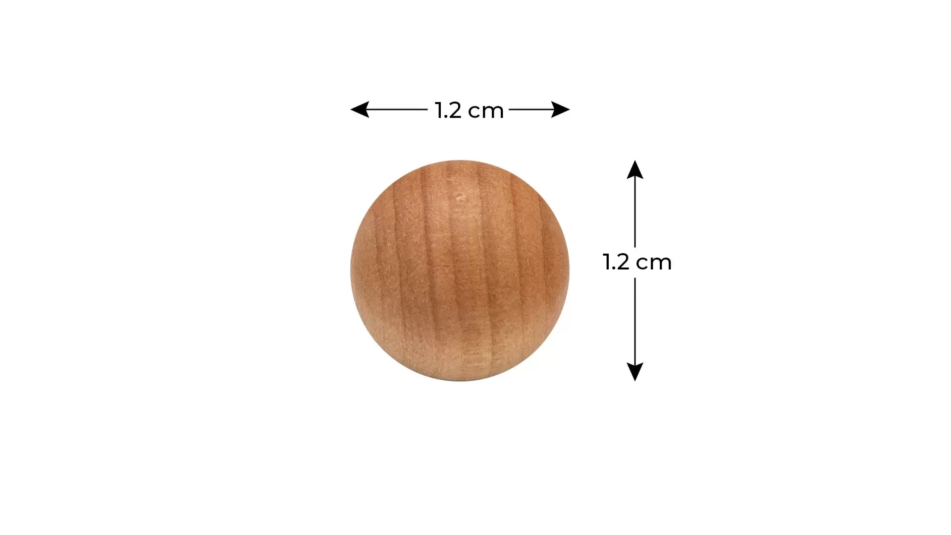 Calamite decorative in legno, sfera 2x2 cm - 6 pezzi - immagine 5
