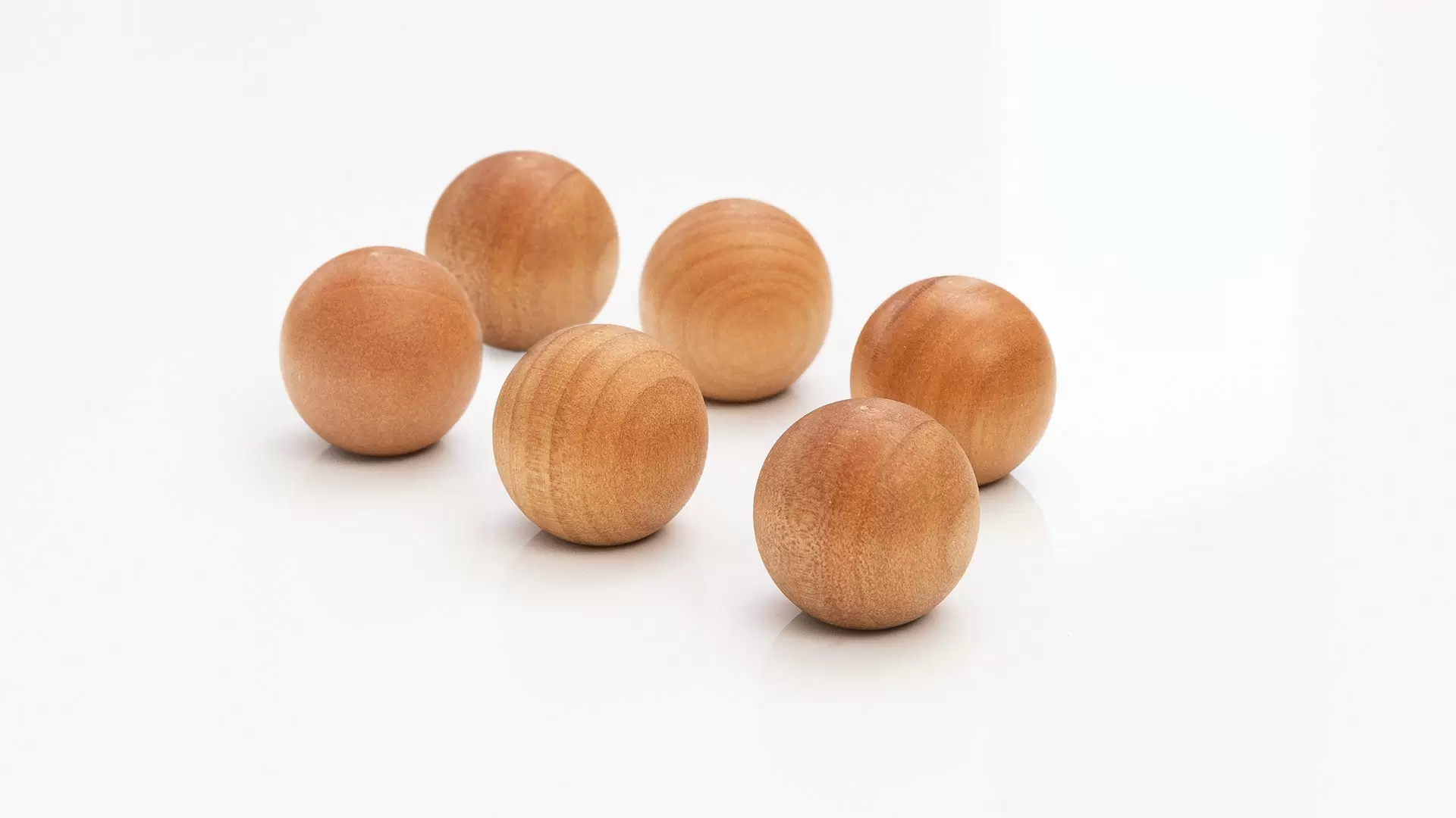Calamite decorative in legno, sfera 2x2 cm - 6 pezzi - immagine 6