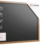 Lavagna magnetica resistente all'acqua 120x90 cm con cornice in legno CLASSICO MARRONE + gratis