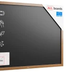 Lavagna magnetica resistente all'acqua 120x90 cm con cornice in legno CLASSICO MARRONE + gratis