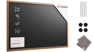 Lavagna magnetica resistente all'acqua 150x100 cm con cornice in legno CLASSICO MARRONE + gratis