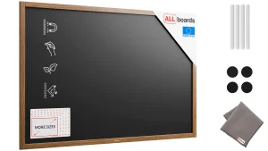 Lavagna magnetica resistente all'acqua 150x100 cm con cornice in legno CLASSICO MARRONE + gratis